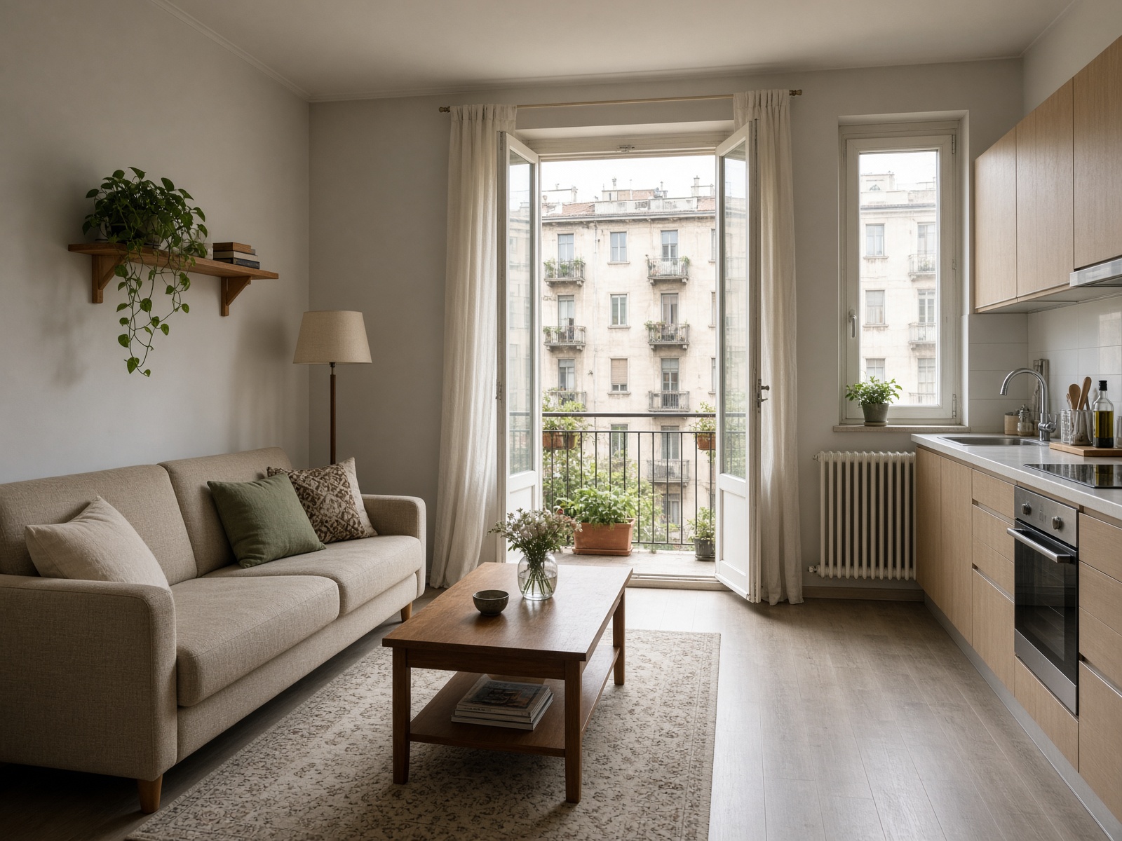Bilocale con balcone a Mecenate